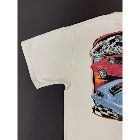 Vintage Y2K Chevrolet SS Muscle American Car GM Cars Art White Large Shirt Tee - Picture 6 of 15